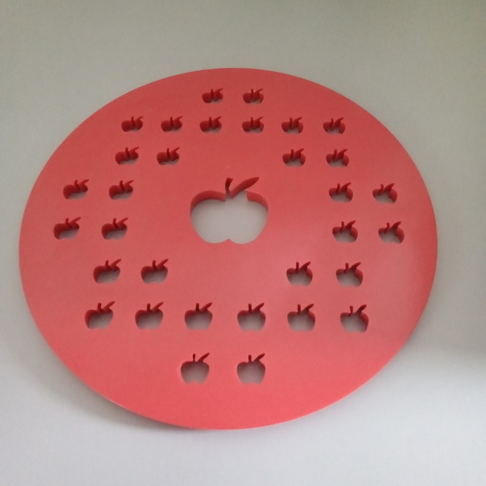Red Apple Pie Crust Cutter Template 9.75 Inch Plastic Decorative Pastry Tool